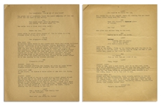 Moe Howard's 6pp. Script for Three Stooges Sketch Featuring Curly Joe, Circa Early 1960s -- With Moe's Annotations on First Page -- Very Good Condition